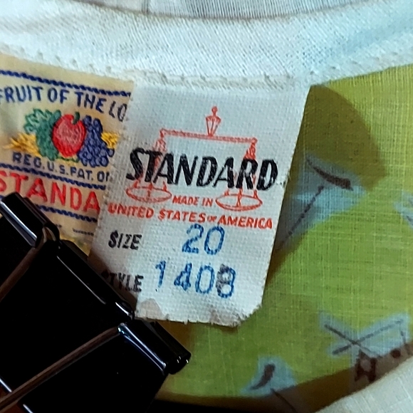 Vintage Fruit Of The Loom Yellow Peter Pan Collared Belted Dress - Picture 3 of 16